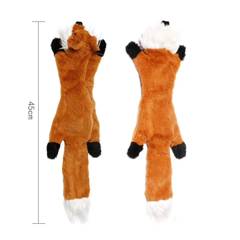 Funny Plush Dog Squeaky Toys Cute Animal Fox Lion Rabbit Shape Small Large Dogs Interactive Chew Toy Pet Accessories