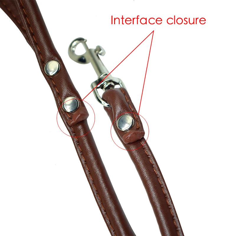 PU Leather Round Rope 1.0x120cm Dog Leash for Small Medium Cats Dogs Harness Leash Soft Walking Pet Puppy Dog Collar Lead Leash