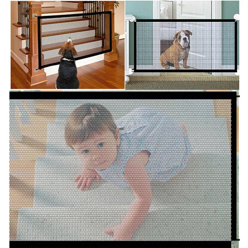 Tall Isolation Safety Pet Stair Ingenious Dog Guard Gate Retractable Outdoor Toddler Fence Indoor Mesh