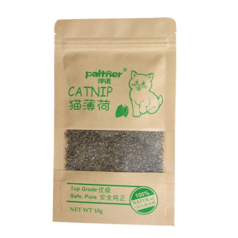 Natural Premium Catnip Cattle Grass Interactive Cat Non-toxic 10g Menthol Flavor Funny Cat Supplies Keep Pet Health Cat Toy