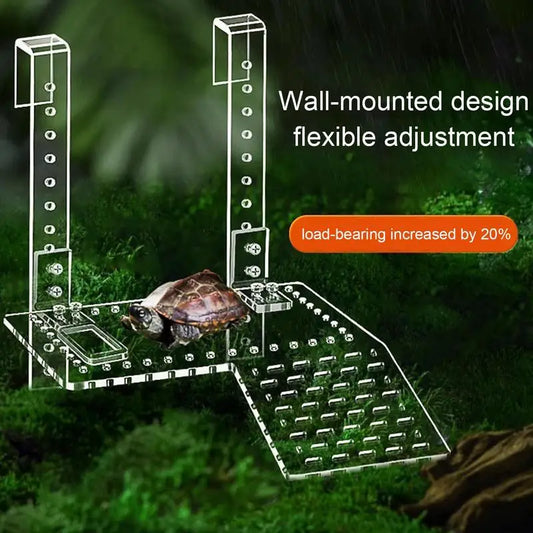 Turtle Basking Platform Acrylic Reptile Resting Terrace Hangable Turtle Drying Platform Turtle Terrarium Dock Tortoise Habitat