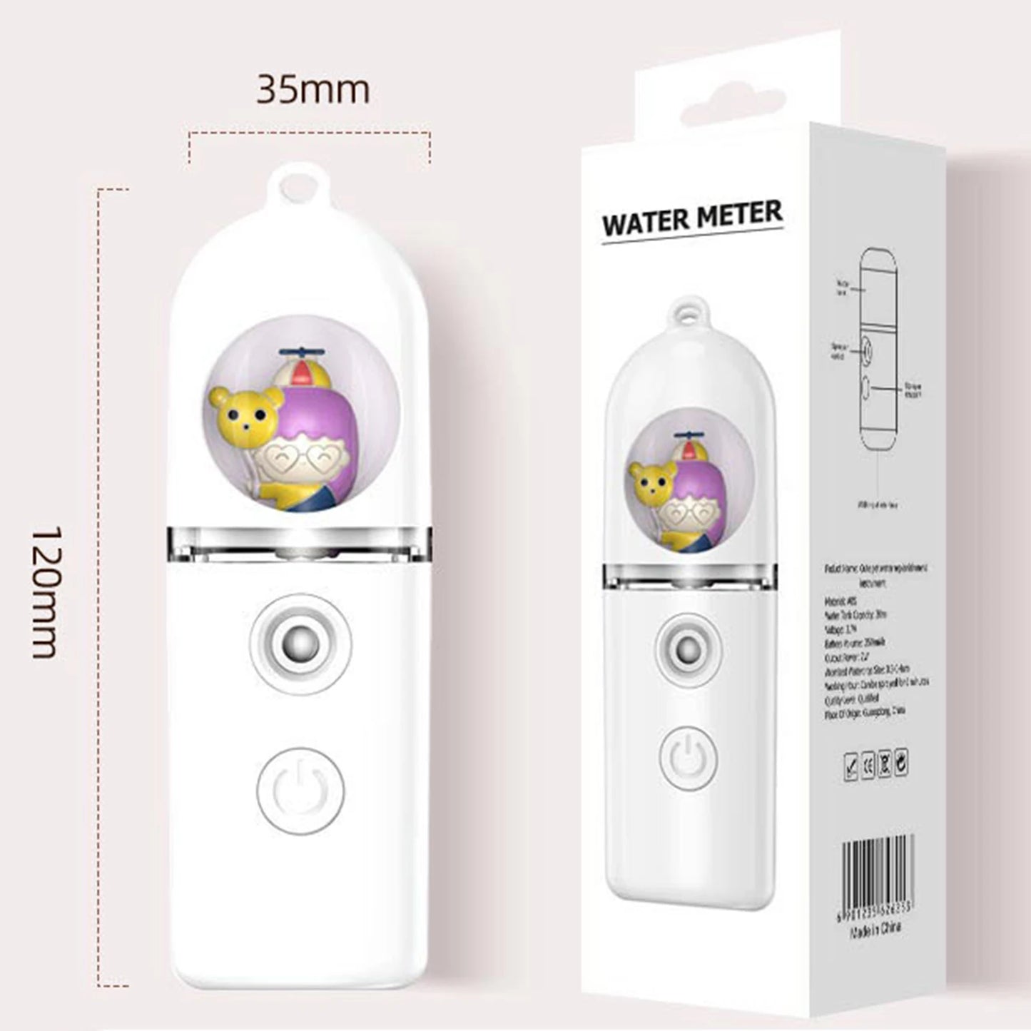 Cute Rabbits Water Mist Sprayers USB Charging Cold Spray Hydration Meter Skin Care Tool