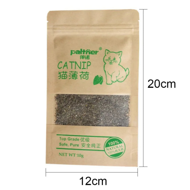 Natural Premium Catnip Cattle Grass Interactive Cat Non-toxic 10g Menthol Flavor Funny Cat Supplies Keep Pet Health Cat Toy