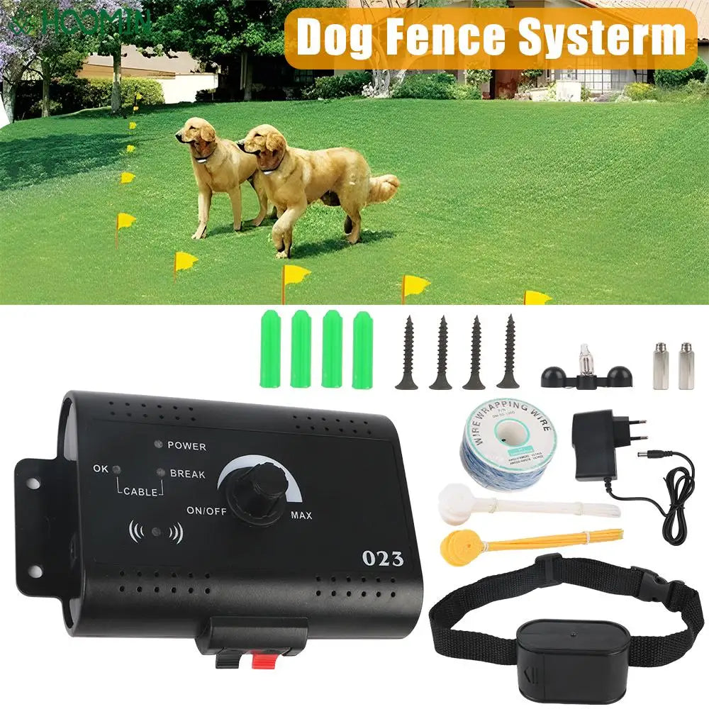 Electric Dog Fence Sound Shocked Collar Electronic Pet Fence System Containment Waterproof Dog Training Collar Pet Accessories