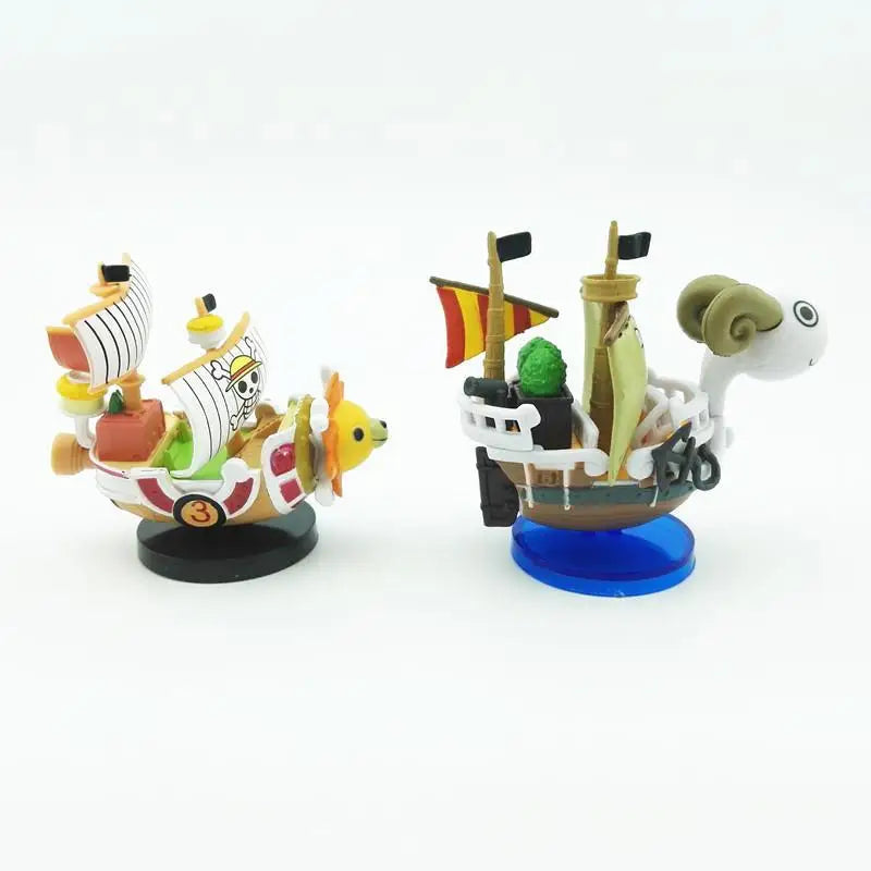 New PVC Japanese ONE PIECE Cartoon Boat Aquarium Decoration Fish Tank Ship Ornament Merry Sunny Marine Ship Figure Aquatic Decor