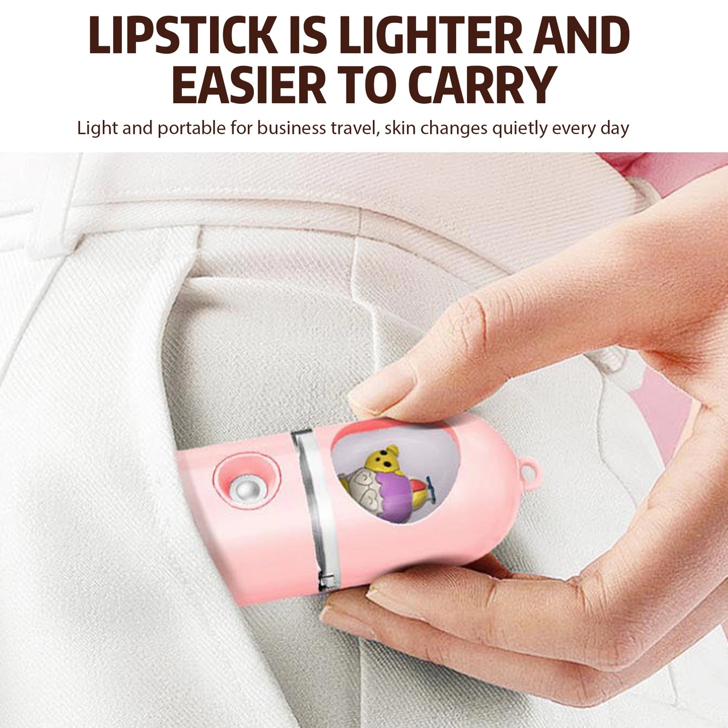Cute Rabbits Water Mist Sprayers USB Charging Cold Spray Hydration Meter Skin Care Tool