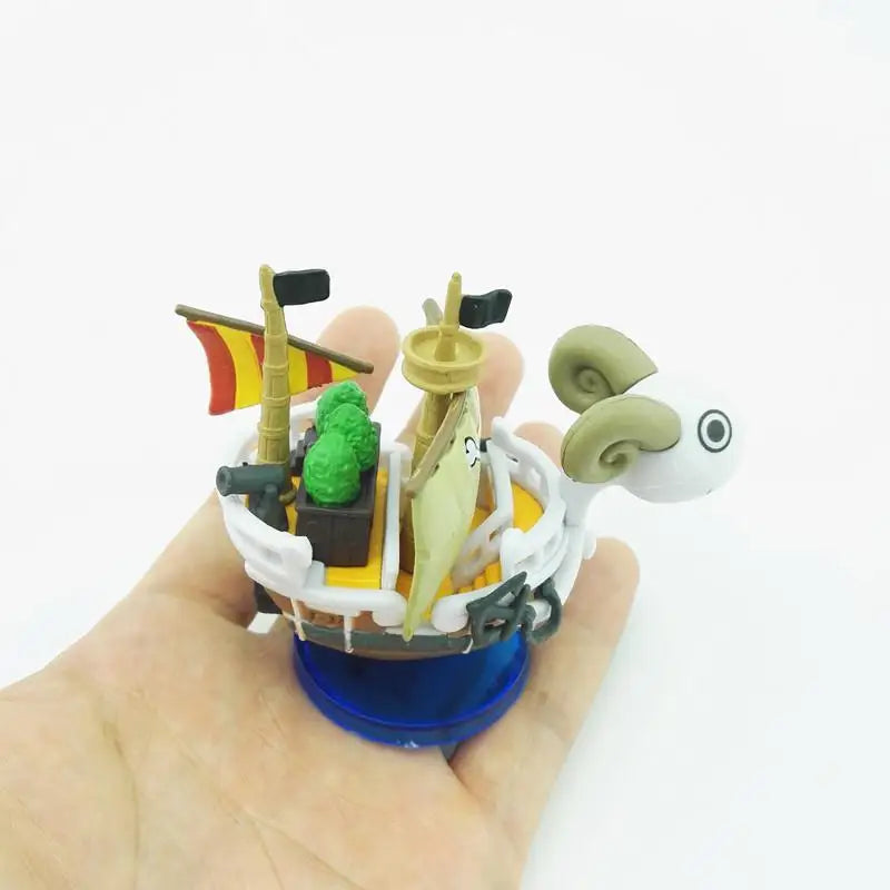 New PVC Japanese ONE PIECE Cartoon Boat Aquarium Decoration Fish Tank Ship Ornament Merry Sunny Marine Ship Figure Aquatic Decor