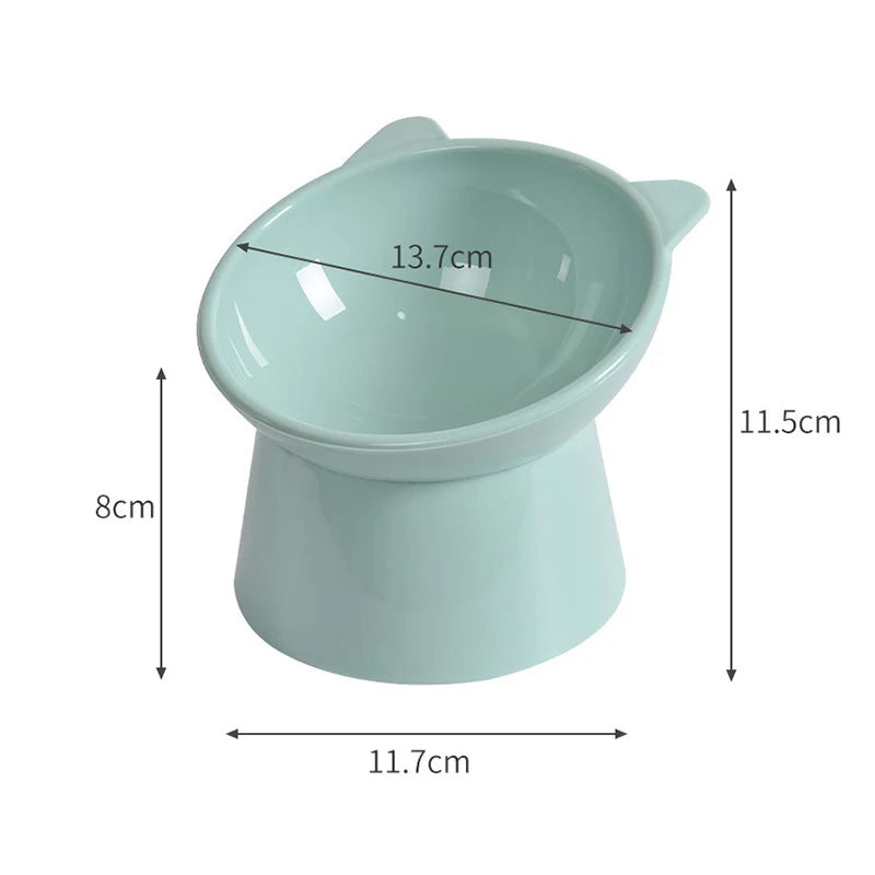 2PCS Cat Bowl High Foot Dog Bowl Neck Protector Cat Pet Food Water Bowl Antioverturning Binaural Pet Feeding Cup Pet Feeder Bowl