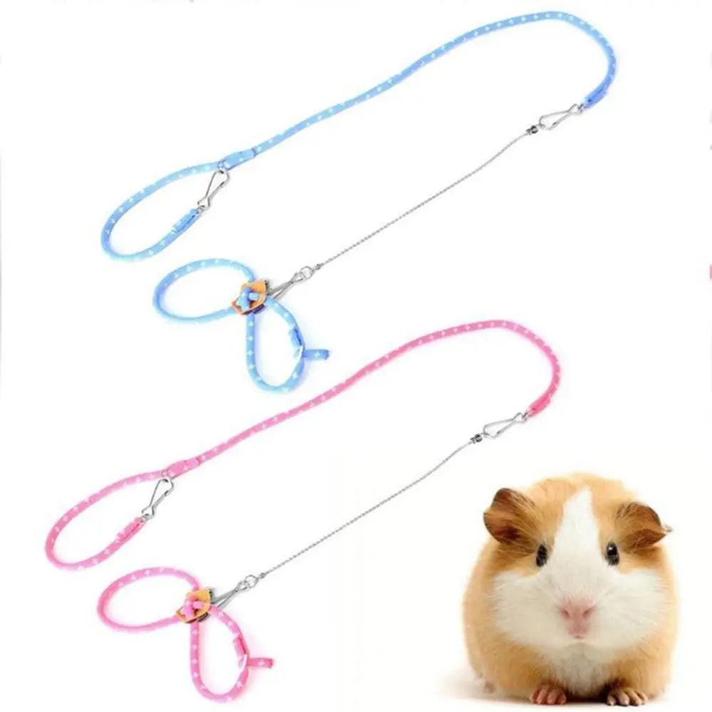 Adjustable Lovely Nylon Rope Hamster Leash Walking Lead Mouse Vest Pet Supplies Small Accessories For Rat Squirrel Chinchilla