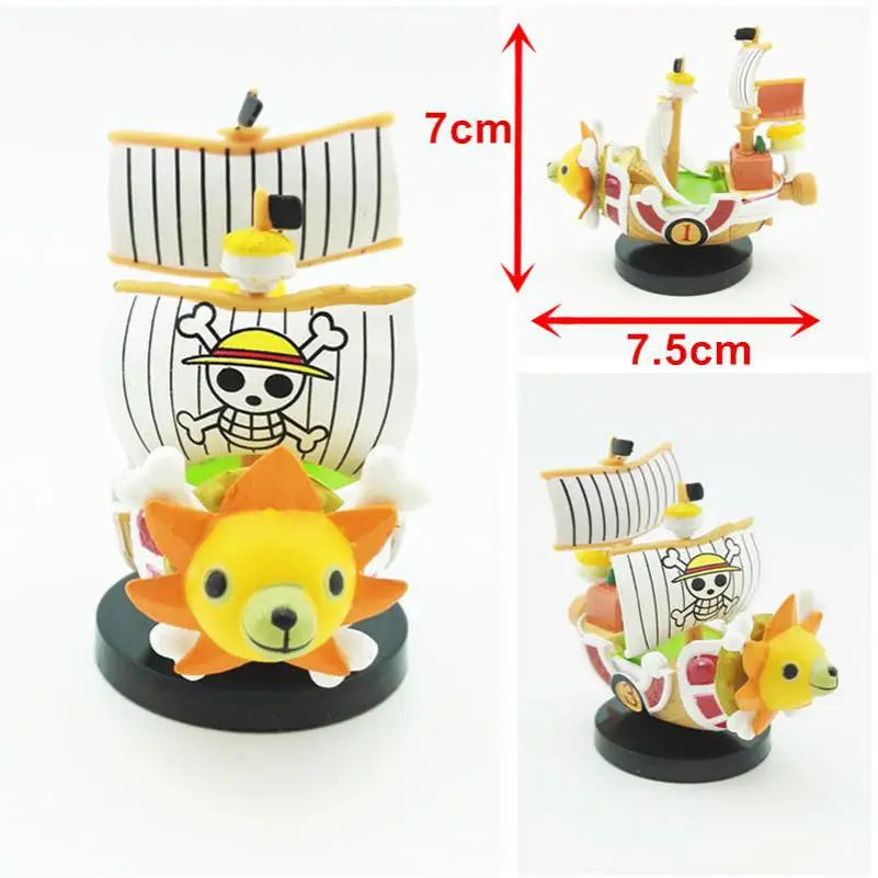 New PVC Japanese ONE PIECE Cartoon Boat Aquarium Decoration Fish Tank Ship Ornament Merry Sunny Marine Ship Figure Aquatic Decor