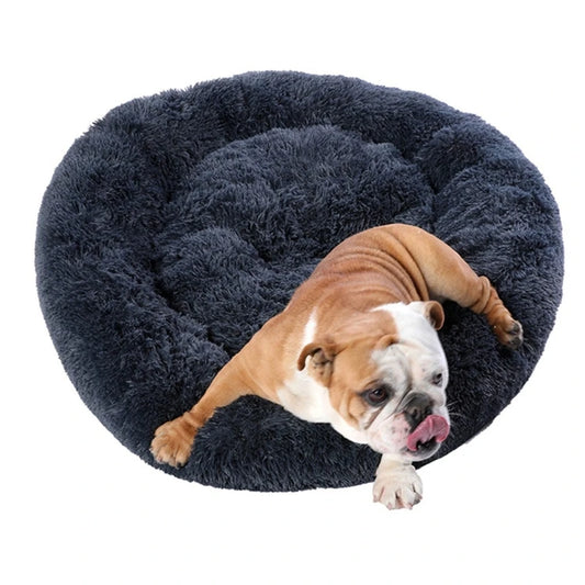 Soft Handmade Pet Bed for Cat or Small Dog Detachable Round Bed for Fall Winter Indoor Sleeping Furniture