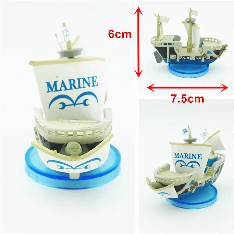 New PVC Japanese ONE PIECE Cartoon Boat Aquarium Decoration Fish Tank Ship Ornament Merry Sunny Marine Ship Figure Aquatic Decor